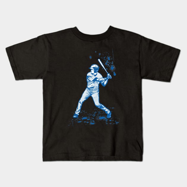 Baseball Batter or Hitter in Launch Position - 03 Kids T-Shirt by SPJE Illustration Photography